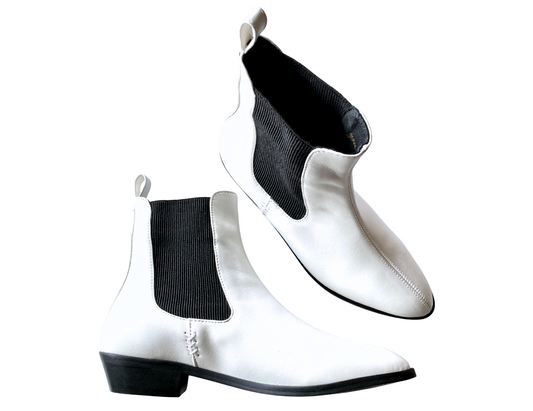 Vegan chelsea boots, non leather designer footwear, cruelty free shoes and boots