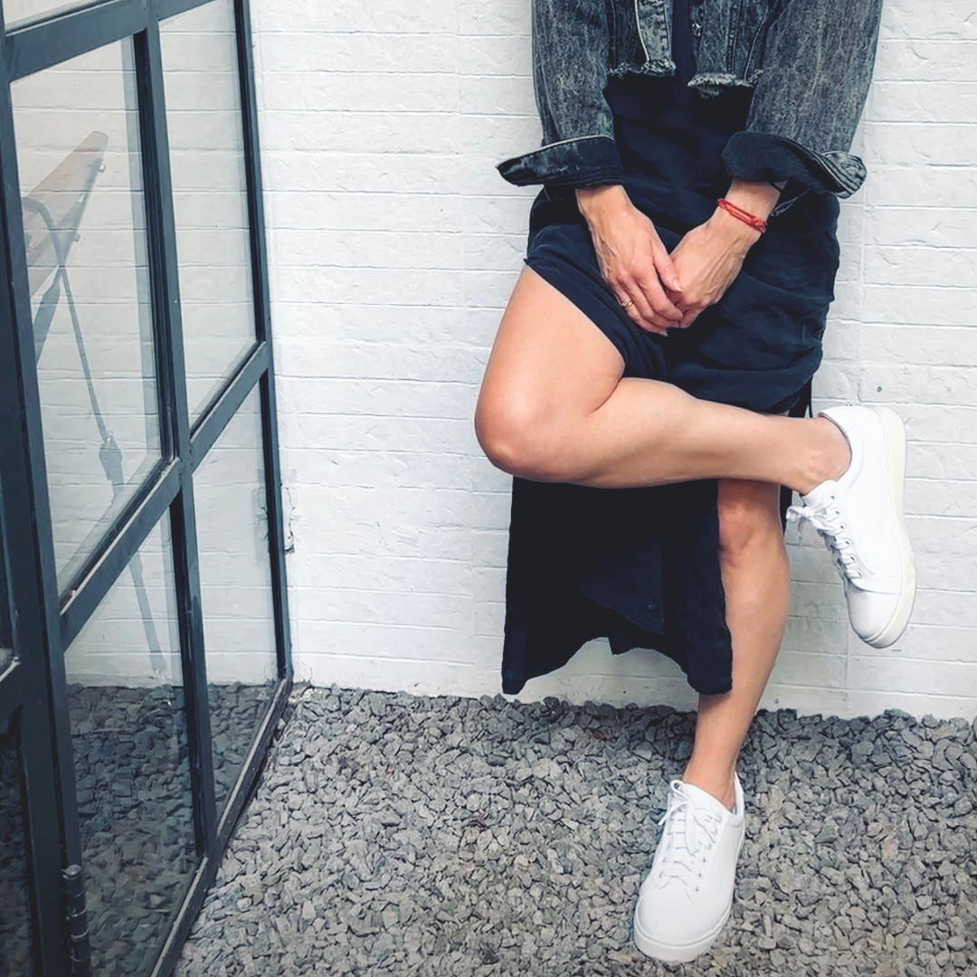 White vegan sneakers