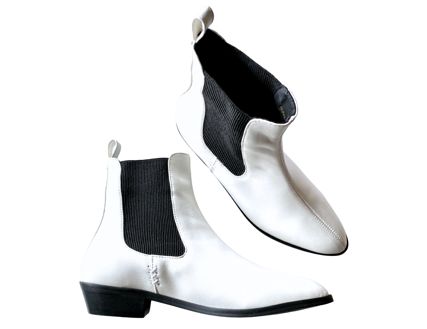 Harlow vegan chelsea boots [white | cactus leather]