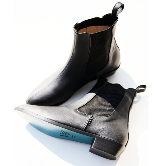 vegan corn leather designer chelsea boots