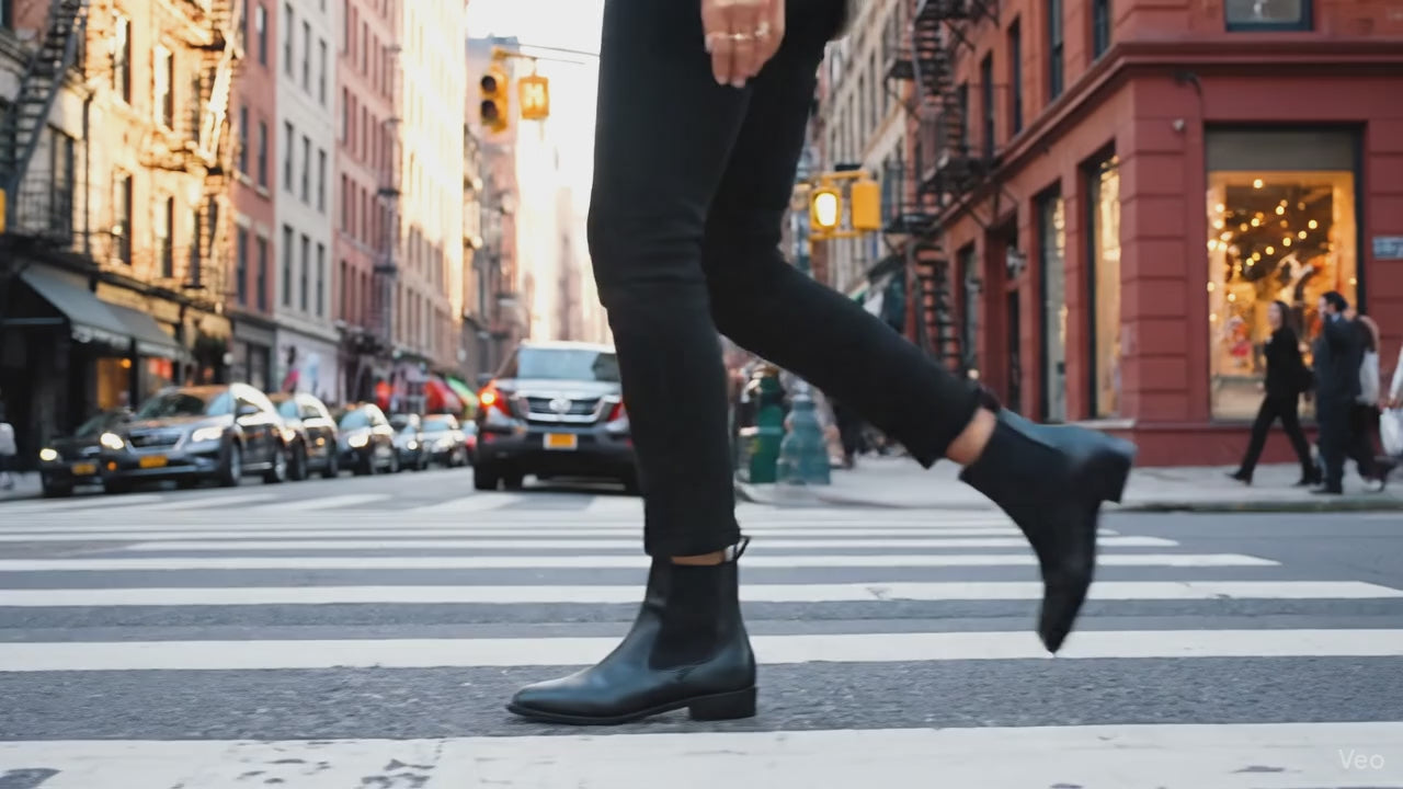 Load video: vegan chelsea boots
